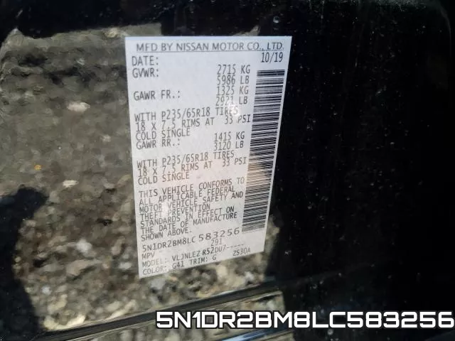 5N1DR2BM8LC583256 фото 2