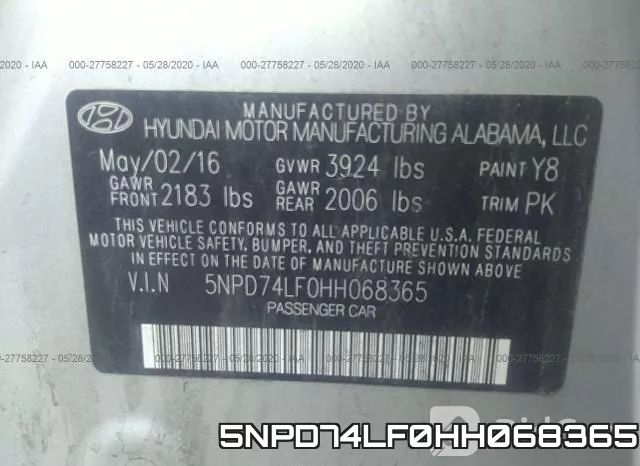 5NPD74LF0HH068365 фото 10