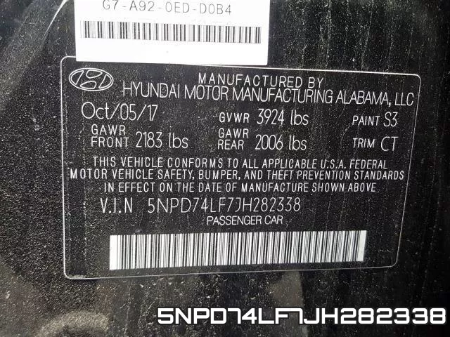 5NPD74LF7JH282338 фото 2