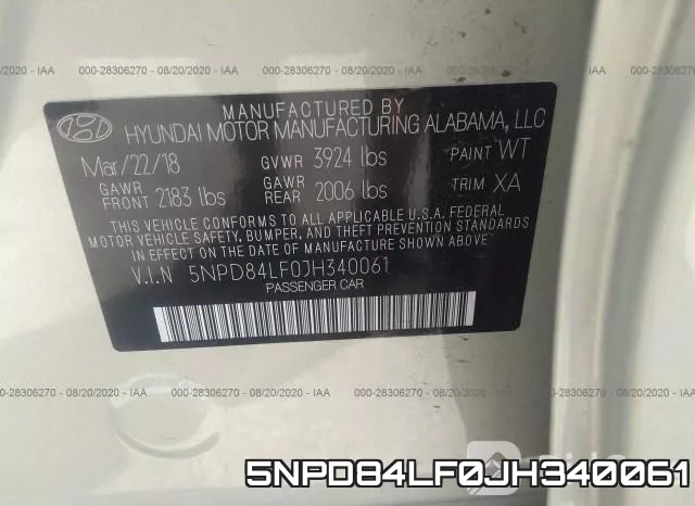 5NPD84LF0JH340061 фото 10