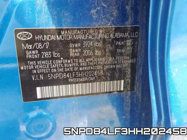 5NPD84LF3HH202458 фото 2