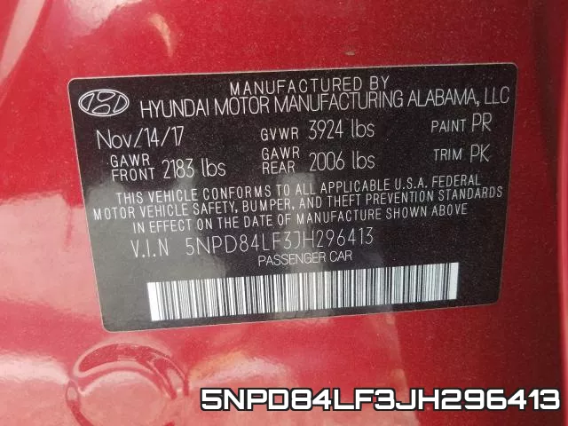 5NPD84LF3JH296413 фото 2