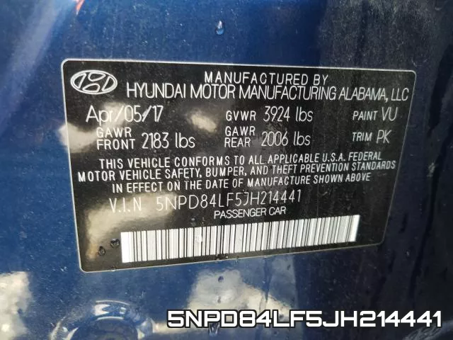 5NPD84LF5JH214441 фото 2