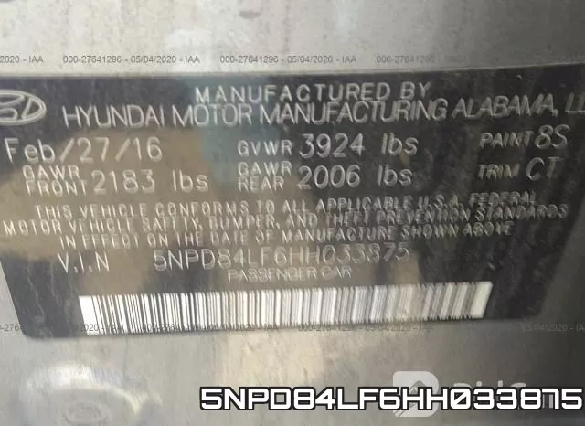 5NPD84LF6HH033875 фото 10
