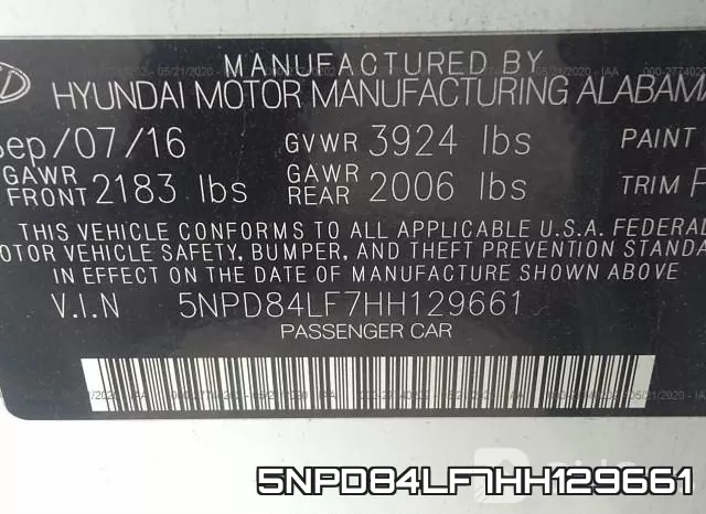 5NPD84LF7HH129661 фото 10