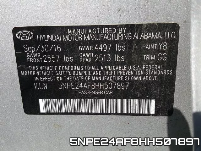 5NPE24AF8HH507897 фото 2