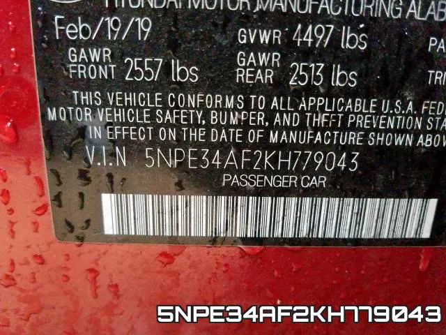 5NPE34AF2KH779043 фото 2