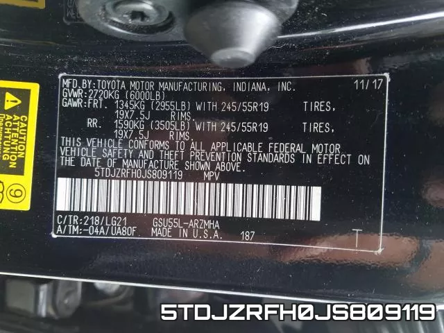 5TDJZRFH0JS809119 фото 2