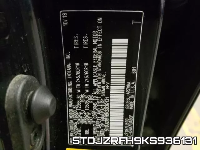 5TDJZRFH9KS936131 фото 2