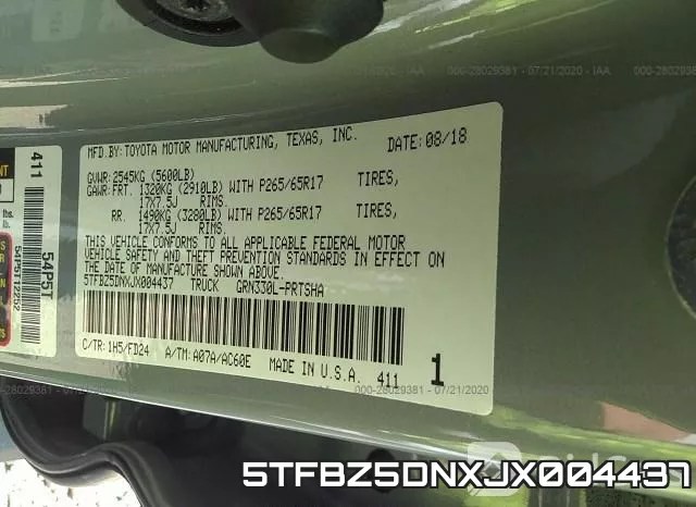 5TFBZ5DNXJX004437 фото 10