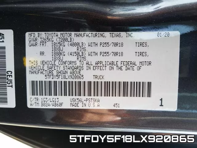 5TFDY5F18LX920865 фото 2