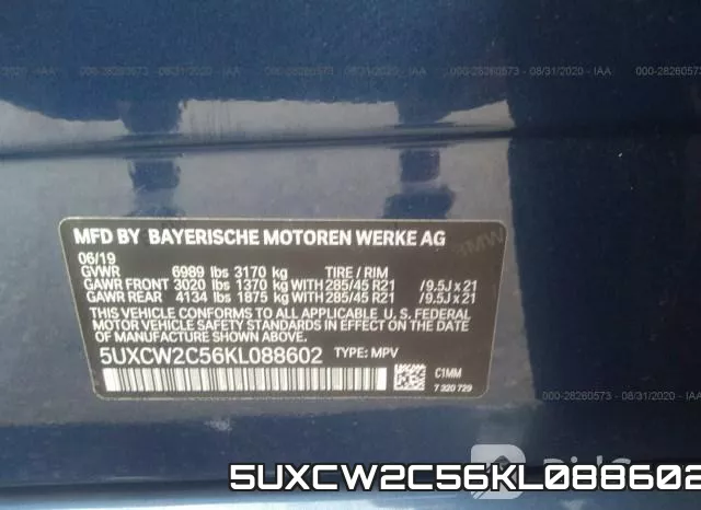 5UXCW2C56KL088602 фото 10