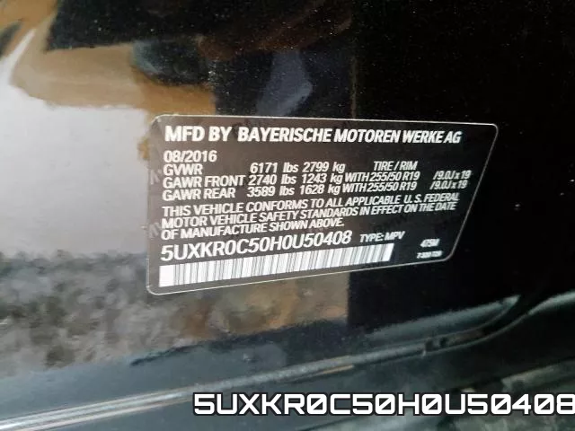 5UXKR0C50H0U50408 фото 2