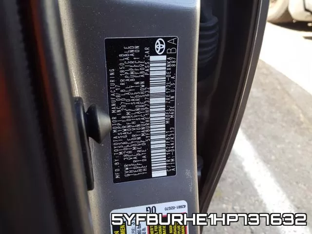 5YFBURHE1HP737632 фото 2