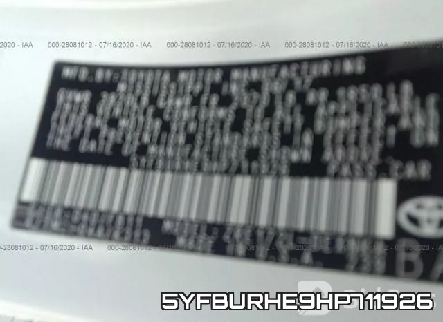 5YFBURHE9HP711926 фото 10