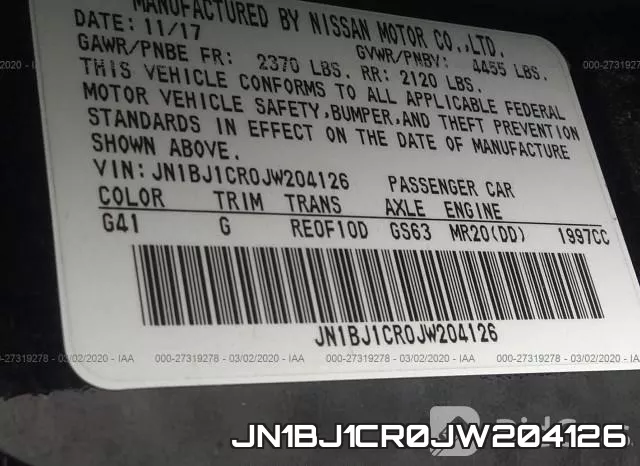 JN1BJ1CR0JW204126 фото 10