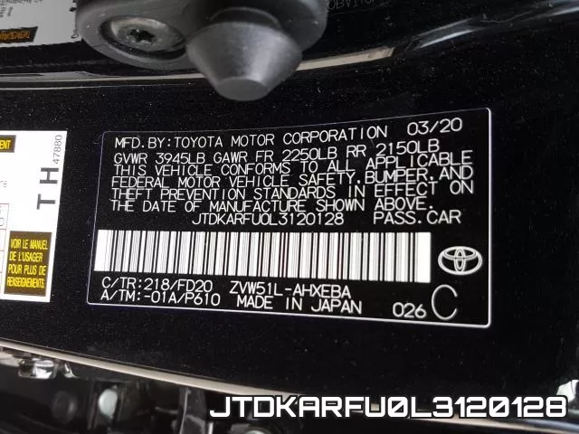 JTDKARFU0L3120128 фото 2