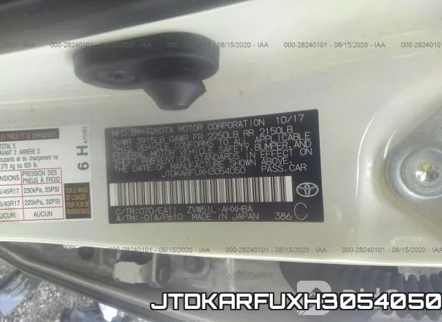 JTDKARFUXH3054050 фото 10
