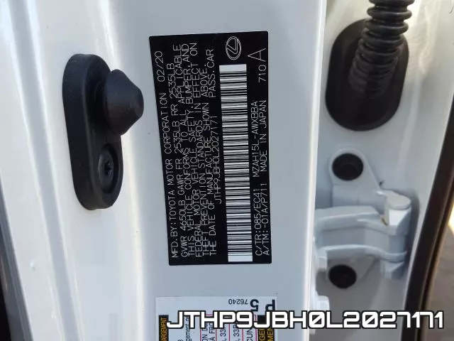 JTHP9JBH0L2027171 фото 2