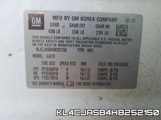 KL4CJASB4HB252150 фото 2