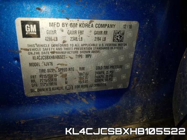 KL4CJCSBXHB105522 фото 2