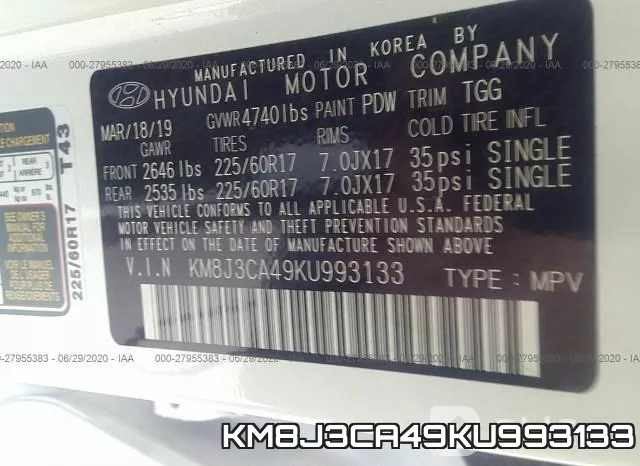 KM8J3CA49KU993133 фото 10