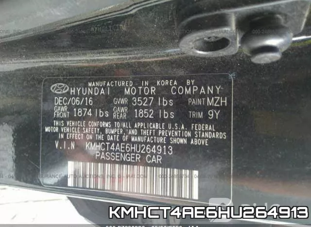 KMHCT4AE6HU264913 фото 10