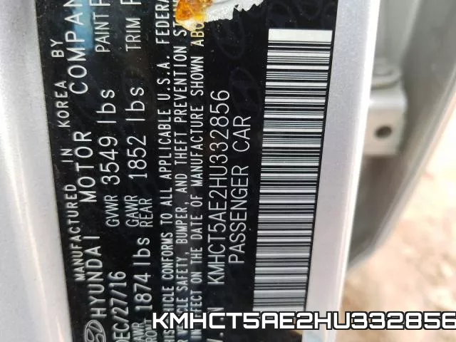 KMHCT5AE2HU332856 фото 2