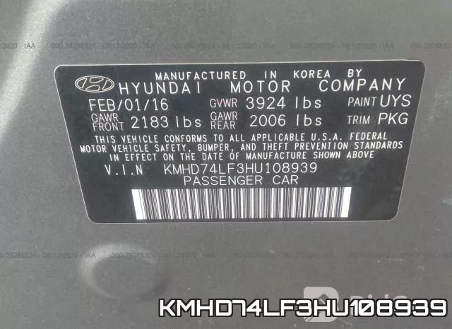 KMHD74LF3HU108939 фото 10