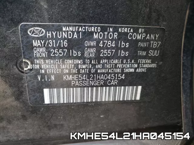 KMHE54L21HA045154 фото 2