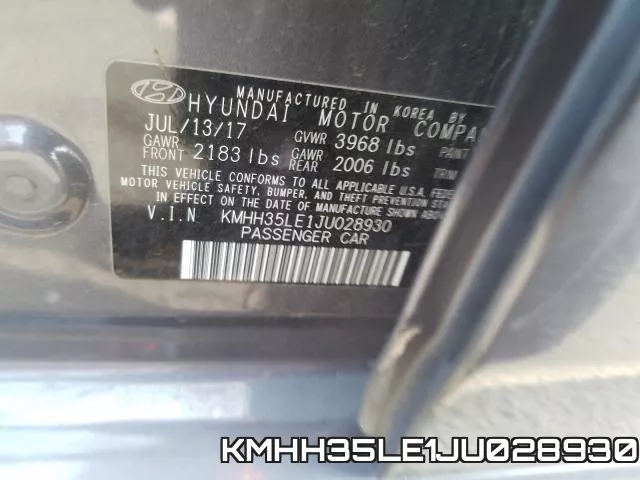 KMHH35LE1JU028930 фото 2