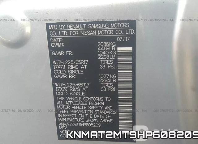 KNMAT2MT9HP608209 фото 9