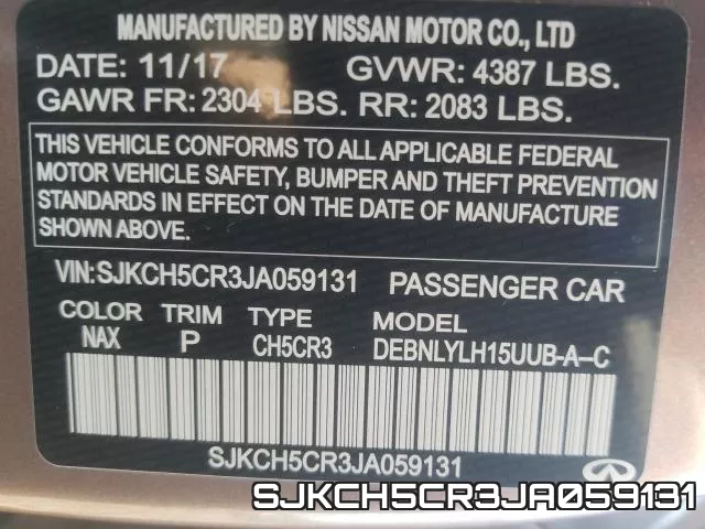 SJKCH5CR3JA059131 фото 2