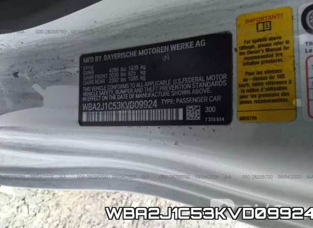 WBA2J1C53KVD09924 фото 10