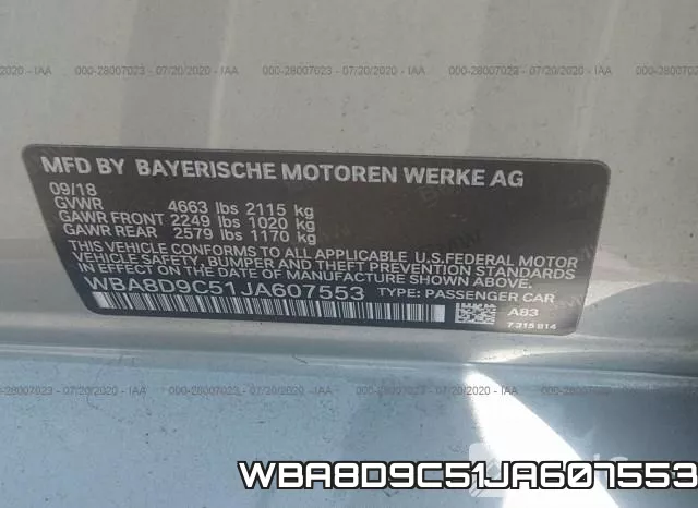 WBA8D9C51JA607553 фото 10