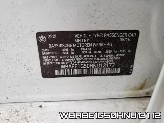 WBA8E1G50HNU13172 фото 2