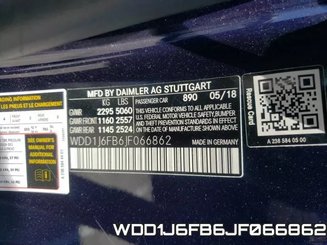 WDD1J6FB6JF066862 фото 2