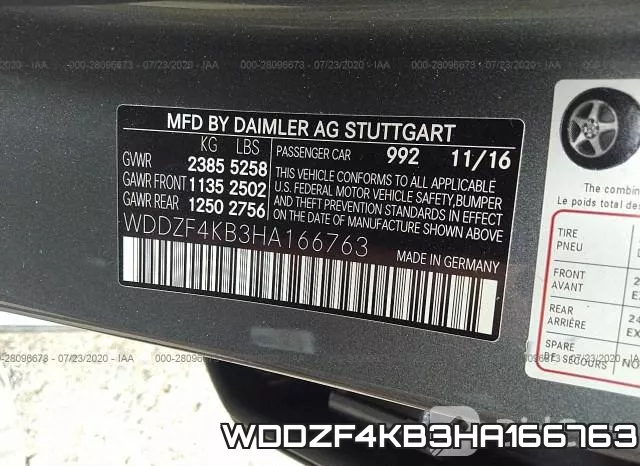 WDDZF4KB3HA166763 фото 10
