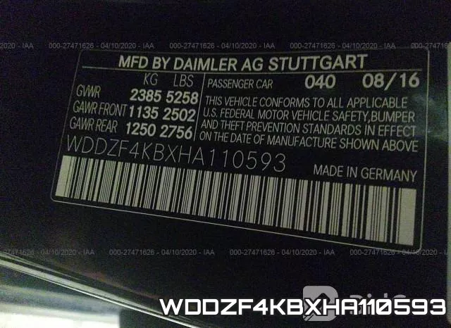WDDZF4KBXHA110593 фото 10