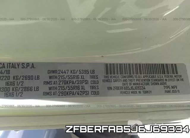 ZFBERFAB5J6J69334 фото 10
