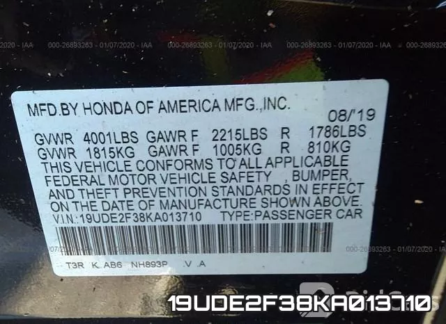 19UDE2F38KA013710 фото 10