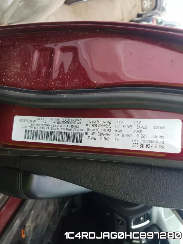 1C4RDJAG0HC897280 фото 2