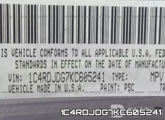 1C4RDJDG7KC605241 фото 10