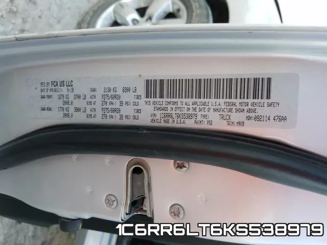 1C6RR6LT6KS538979 фото 2