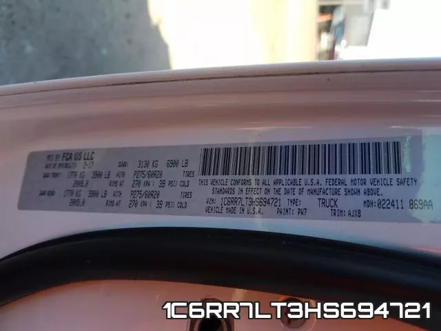 1C6RR7LT3HS694721 фото 2