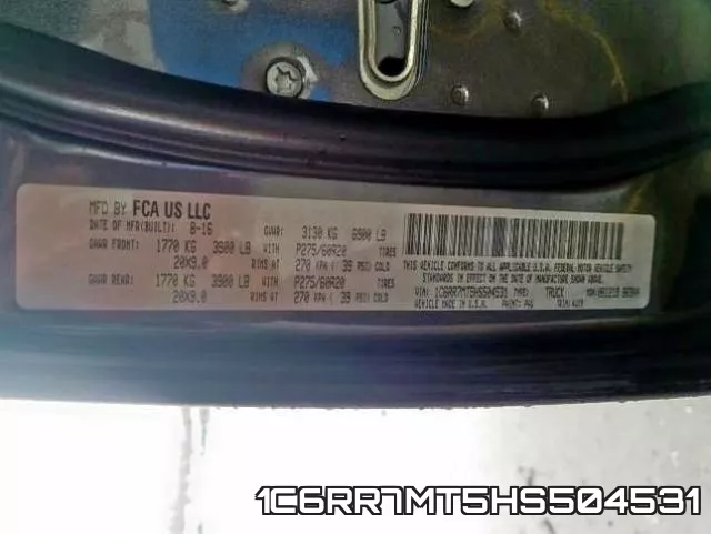 1C6RR7MT5HS504531 фото 2