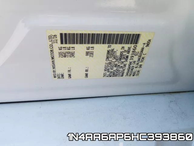 1N4AA6AP6HC393860 фото 2