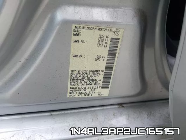 1N4AL3AP2JC165157 фото 2