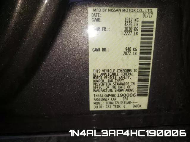 1N4AL3AP4HC190006 фото 2