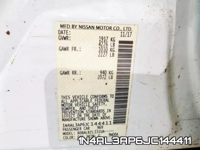 1N4AL3AP6JC144411 фото 2
